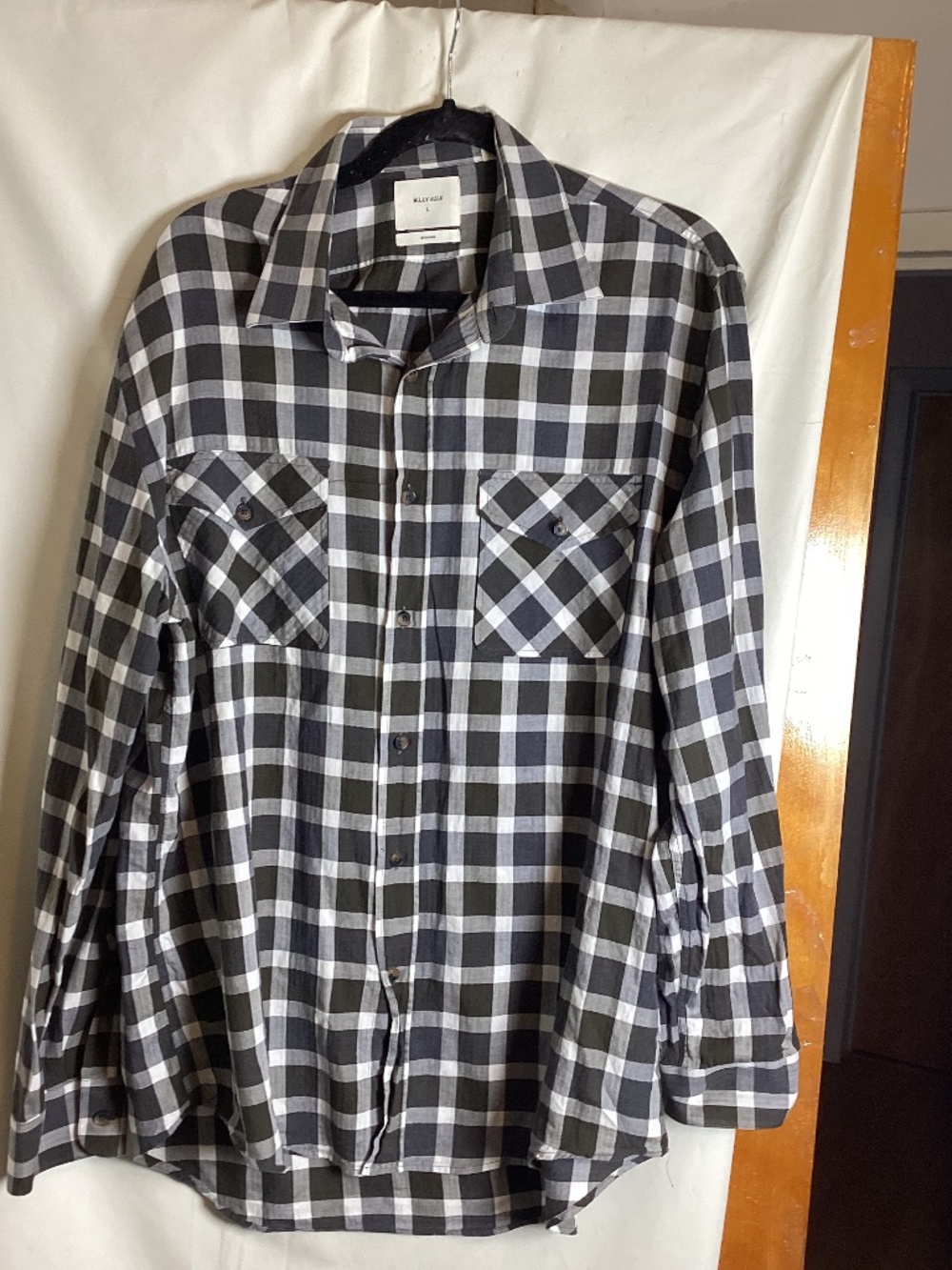 Billy Reid  Standard fit 100% Cotton checkered shirt SZ L